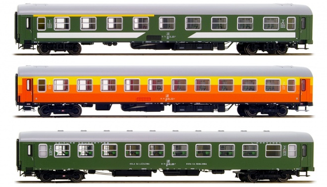 Set of 3 Passenger car of "Jugoslavia Express" train running between Beograd and Dortmund<br /><a href='images/pictures/ACME/84564_c.jpg' target='_blank'>Full size image</a>